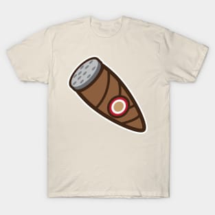 vector illustration of a cigar to smoke T-Shirt